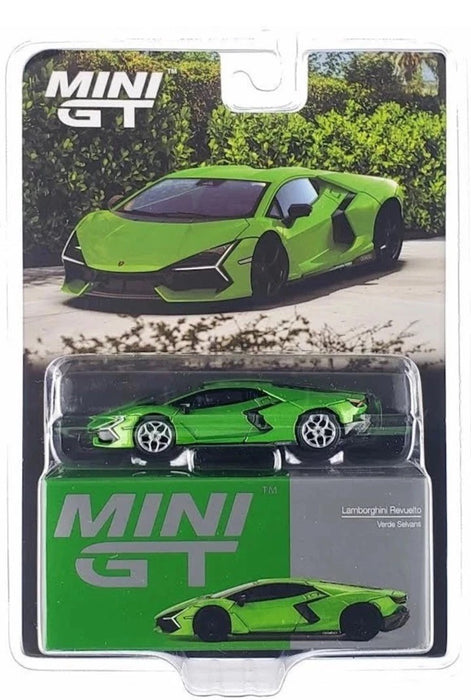 CHASE CAR Lamborghini Revuelto Verde Selvans - Mini GT - 1:64 - MGT00789GR Passion Diecast