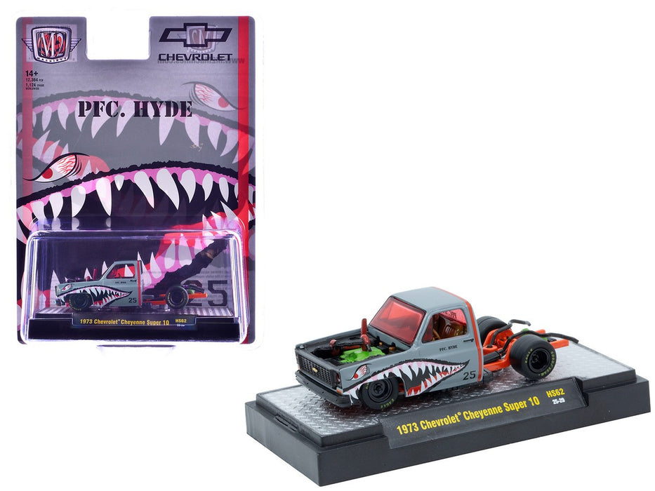 1973 Chevrolet Cheyenne Super 10 PFC. HYDE Shark Face - M2 Machine - 1:64 - 31500-HS62