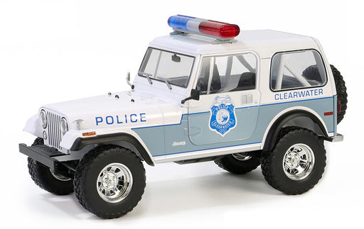 Clearwater, Florida Police Department 1982 Jeep CJ-7 - Greenlight 1/18 - 19140 Passion Diecast 