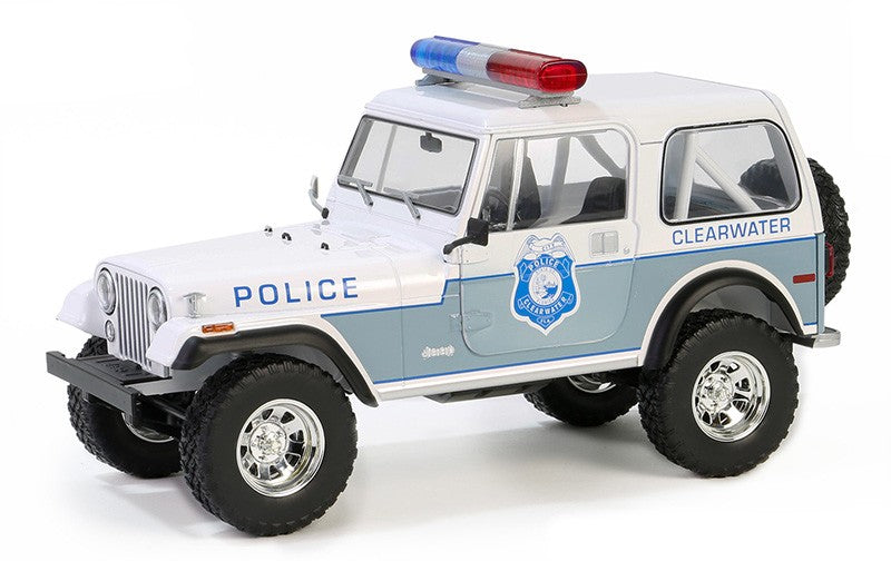 Clearwater, Florida Police Department 1982 Jeep CJ-7 - Greenlight 1/18 - 19140 Passion Diecast 