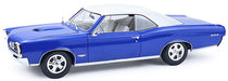 1966 Pontiac GTO in Barrier Blue with White Top - 1/18 - Highway 61 - 18047