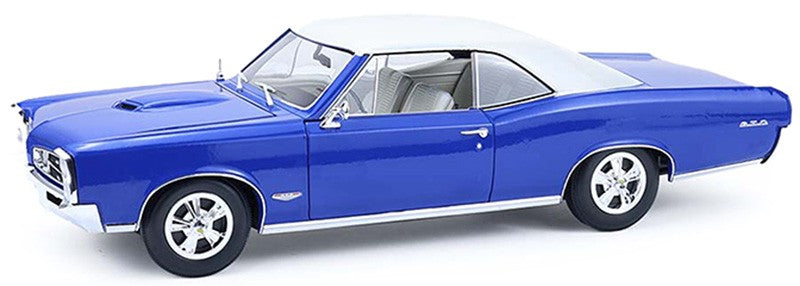 1966 Pontiac GTO in Barrier Blue with White Top - 1/18 - Highway 61 - 18047