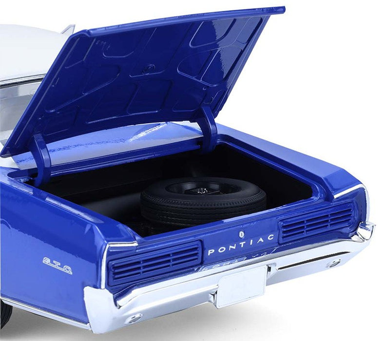 1966 Pontiac GTO in Barrier Blue with White Top - 1/18 - Highway 61 - 18047