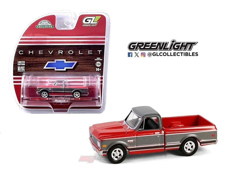 1972 Chevrolet Cheyenne C10 Short Bed Pickup Truck (Hobby Exclusive) - 1/64 Greenlight - 30547
