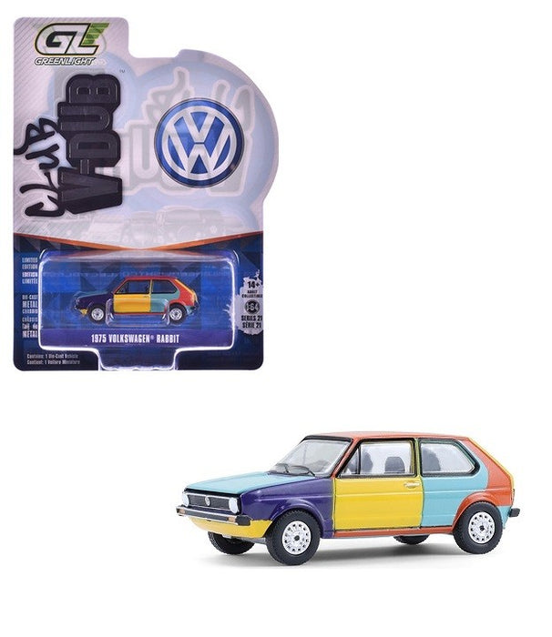 1975 Volkswagen Rabbit Harlequin Tribute - Club Vee-Dub Series 21 - 1/64 Greenlight - 36120 E