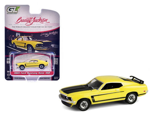 1969 Ford Mustang Boss 302 - Barrett-Jackson Scottsdale Edition Series 15 - 1/64 Greenlight - 37320 B