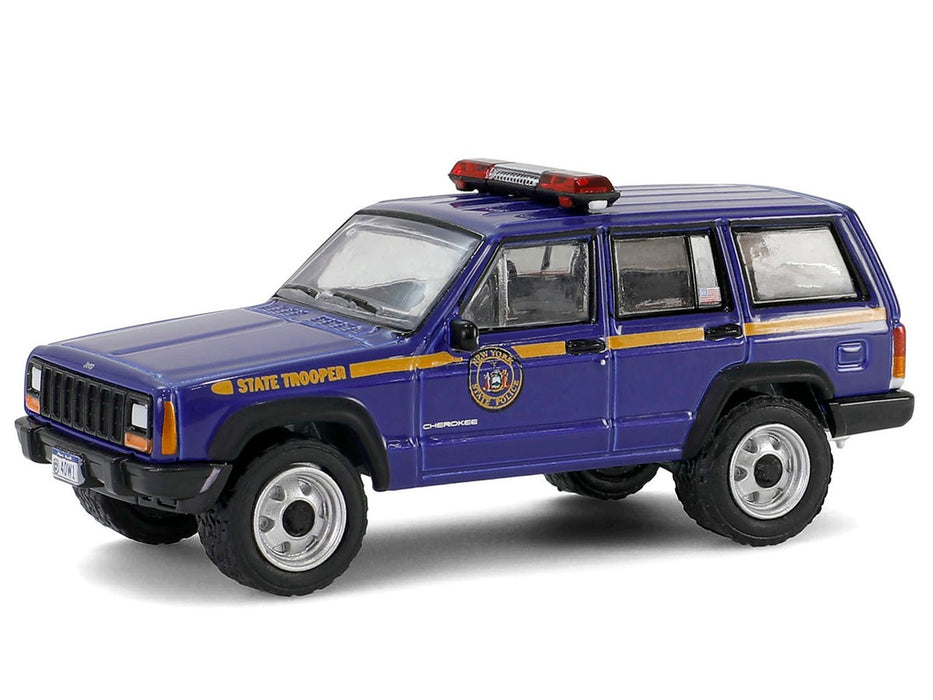 New York State Police - 2001 Jeep Cherokee - Hot Pursuit Hitch & Tow No.1 - Hobby Exclusive - 1/64 GL - 32315 B