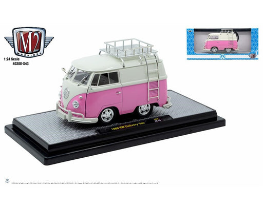 1960 Volkswagen Delivery Short Van Custom Pink - M2 Machines 1:24 - 40300-S43 C Passion Diecast