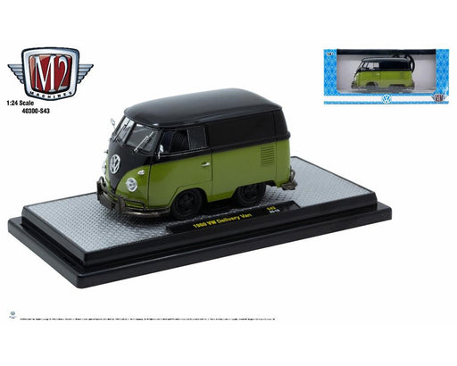 1960 Volkswagen Delivery Short Van Custom Green - M2 Machines 1:24 - 40300-S43 B Passion Diecast