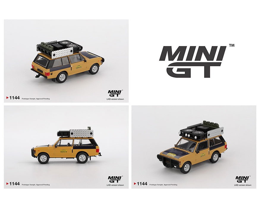 Range Rover 1981 Camel Trophy Sumatra C.Swoboda & K.Mentel Winner - Yellow - Mini GT - 1:64 - MGT01144 Passion Diecast