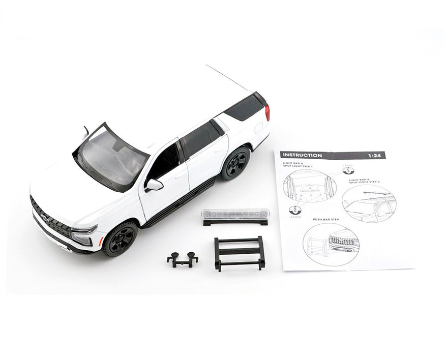 2025 Chevrolet Tahoe Police Pursuit Vehicle - Plain White - Motormax 1/24 - 76816-WH Passion Diecast