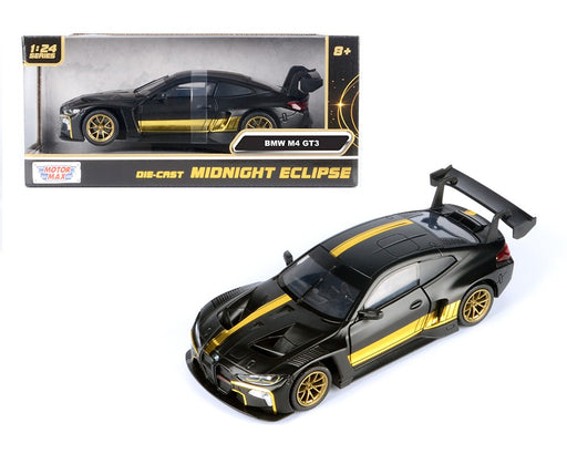 BMW M4 GT3 - Matte Black with Gold - Motormax 1/24 - 79206 Passion Diecast