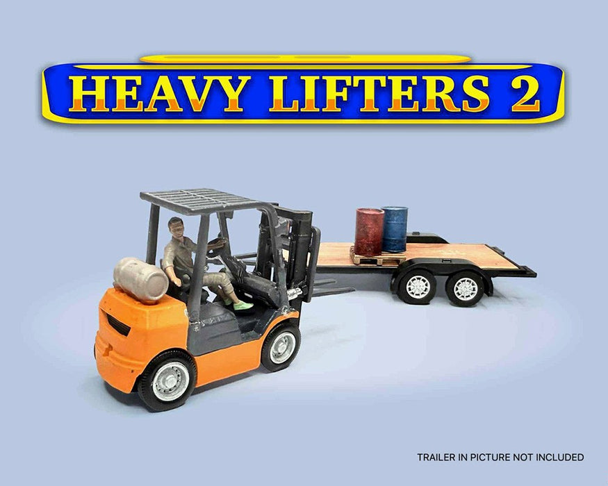Heavy Lifters Forklift Set II - 5 Piece metal set - American Diorama - 1/64 - AD-2434 Passion Diecast