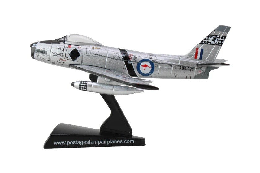 North American CAC CA-24 Sabre RAAF  "Royal Australian Air Force"  1/110  POSTAGE STAMP  PS5361-5