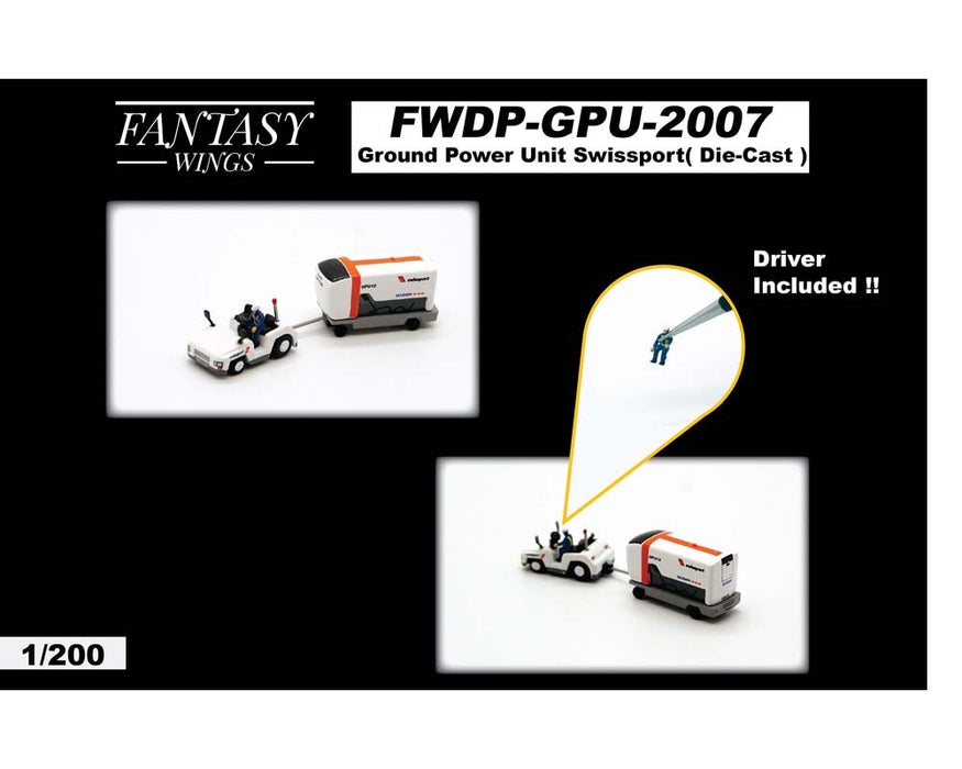 Ground Power Unit (Swissport - Driver included) / Fantasy Wings / 1:200 / FWDP-GPU-2007