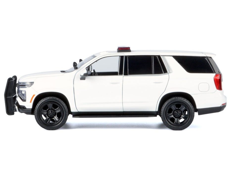 2025 Chevrolet Tahoe Police Pursuit Vehicle - Plain White - Motormax 1/24 - 76816-WH Passion Diecast