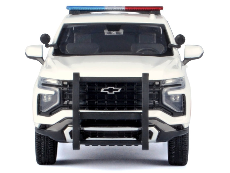 2025 Chevrolet Tahoe Police Pursuit Vehicle - Plain White - Motormax 1/24 - 76816-WH Passion Diecast