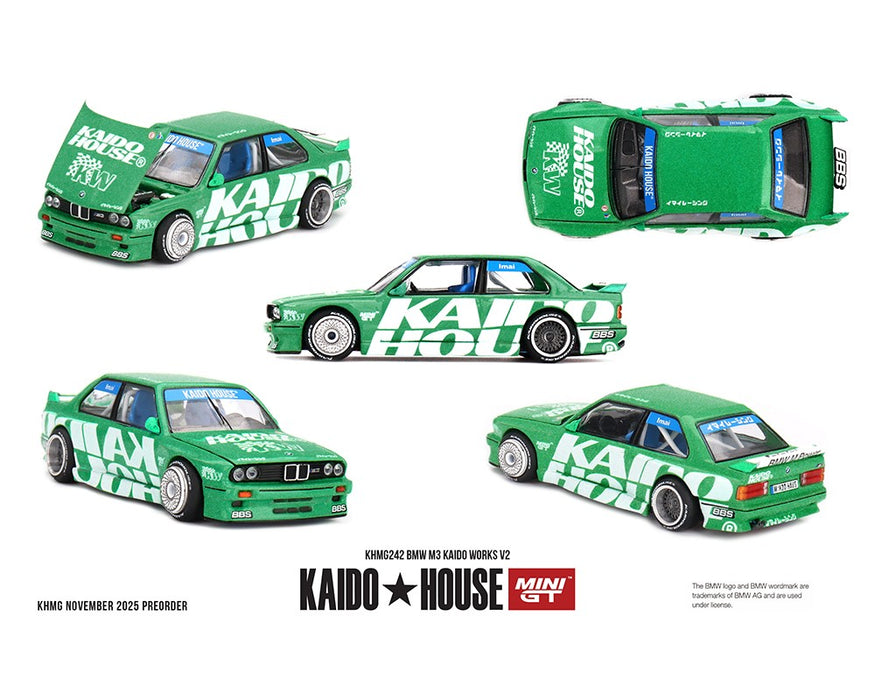 BMW M3 Kaido Works V2 - Green - Mini GT & Kaido★House 1/64 - KHMG242 Passion Diecast