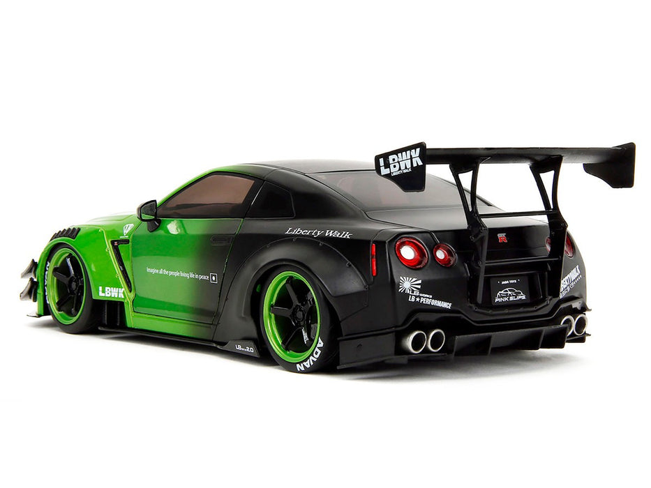 Nissan Skyline GT-R R35 LBWK  GRNBK – Pink Slips  -  Jada 1/18 -  35724