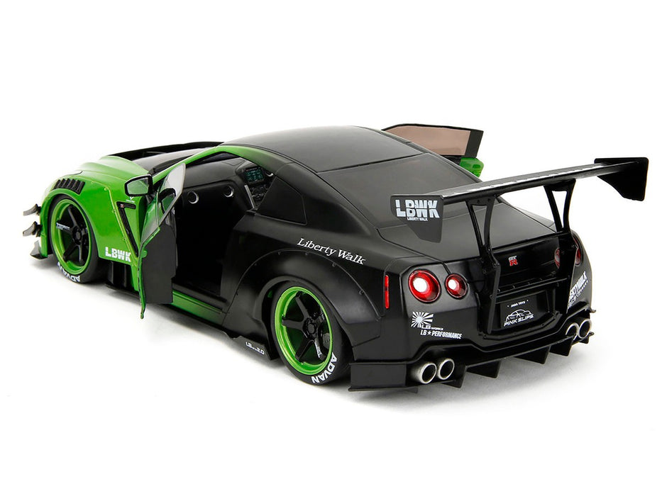 Nissan Skyline GT-R R35 LBWK  GRNBK – Pink Slips  -  Jada 1/18 -  35724