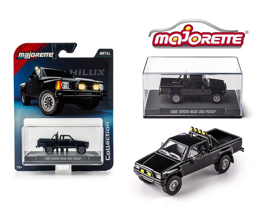 1985 Toyota Hilux Pick Up Truck - Noir - Majorette 1:64 - 8505001016 - Passion Diecast 