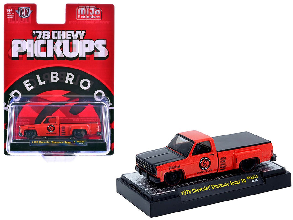 1978 Chevrolet Cheyenne Super 30 Custom EDELBROCK - Red - MiJo Exclusives - M2 Machine - 1:64 - 31500-MJS94