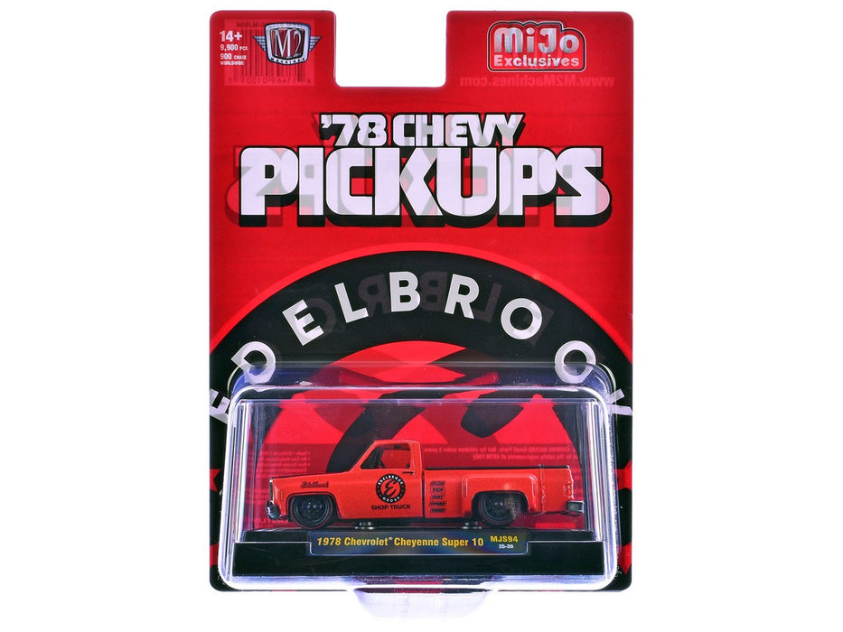 1978 Chevrolet Cheyenne Super 30 Custom EDELBROCK - Red - MiJo Exclusives - M2 Machine - 1:64 - 31500-MJS94