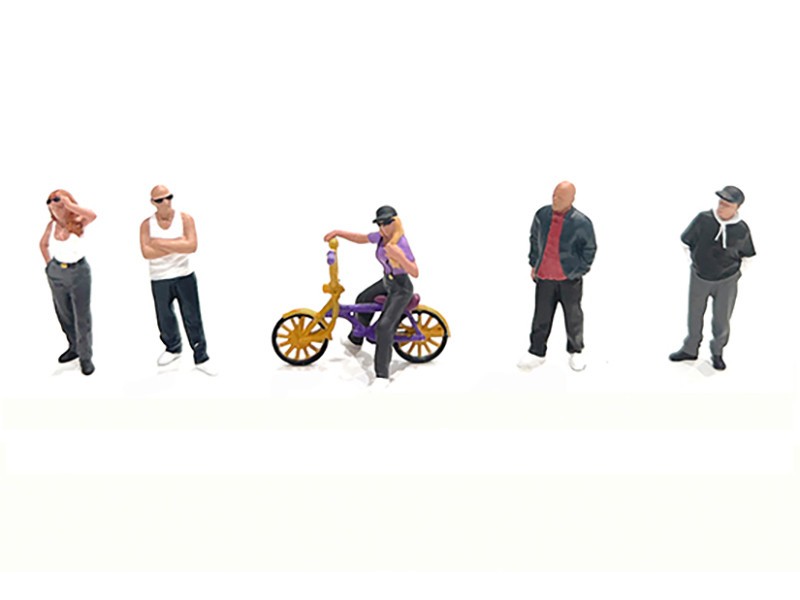 Figures Lowriders 5 - 6 Piece metal set - American Diorama - 1/64 - AD-2427MJ Passion Diecast