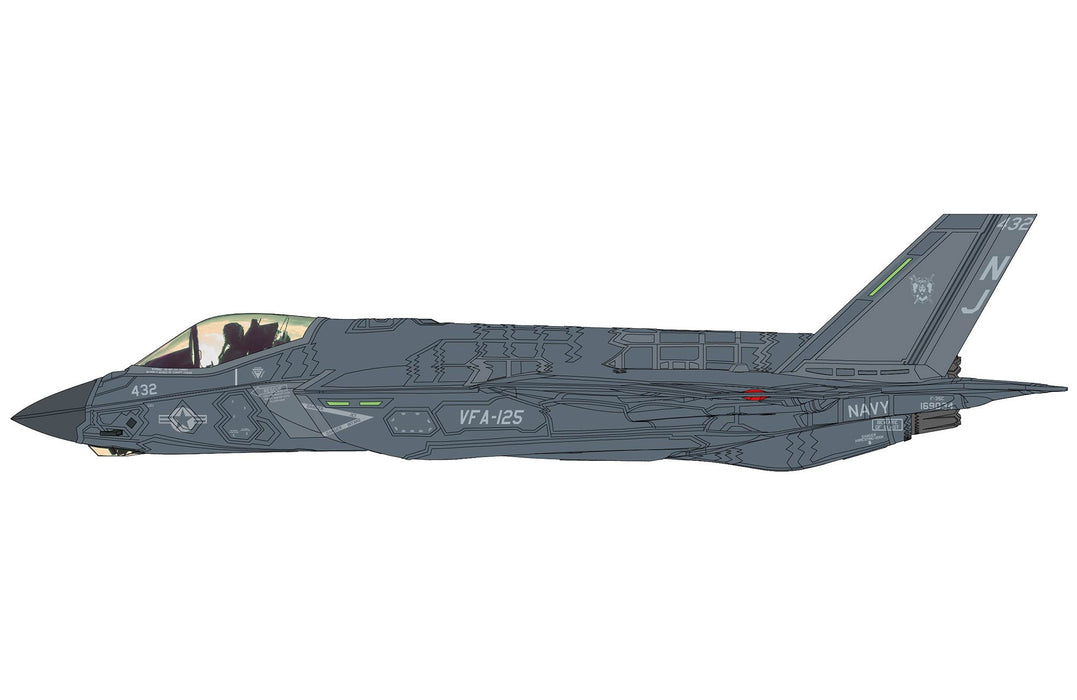 (Preorder) Lockheed F-35C Lightning II / USN VFA-125 Rough Raiders, NJ432, no. 169034, 2022 / Hobby Master 1:72 HA6213