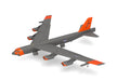 USAF Boeing B-52H 49th Test Orange Livery / Herpa Wings / 1:200 HE573726