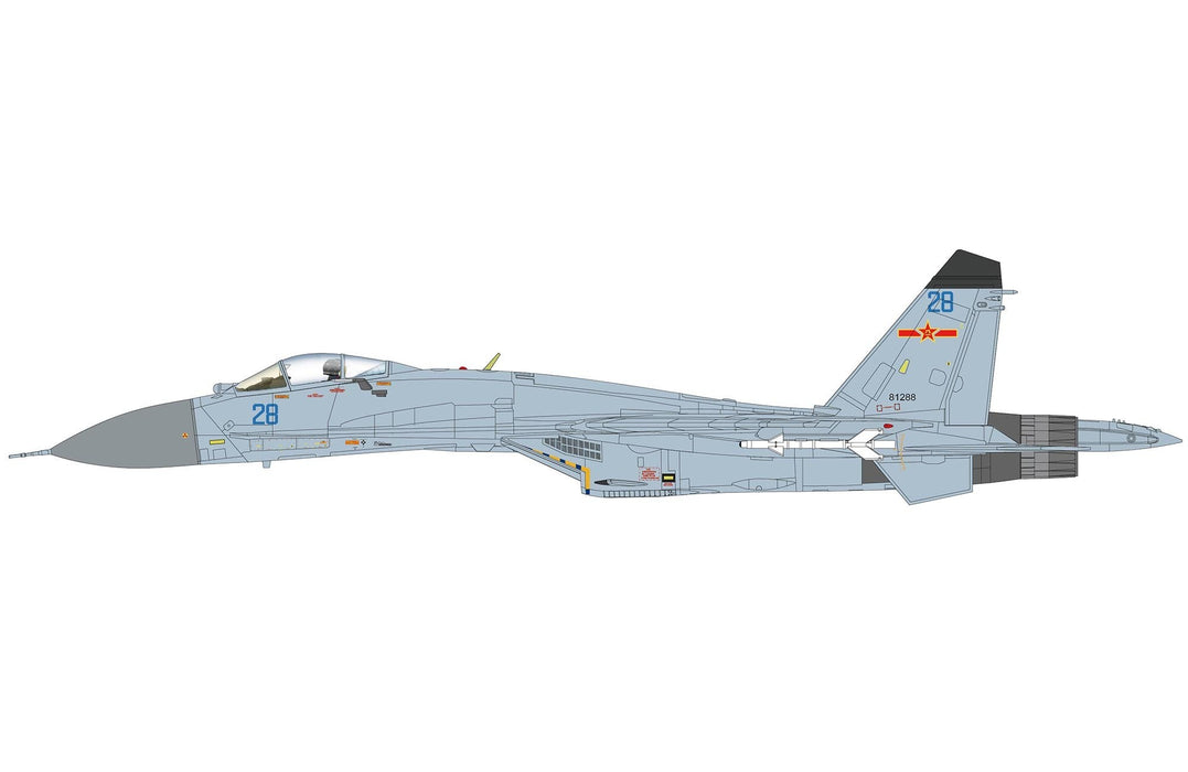 (Preorder) Shenyang J-11BGH Flanker-B / PLANAF, Blue 28 no. 81288, Chine / HM 1:72 HA6024