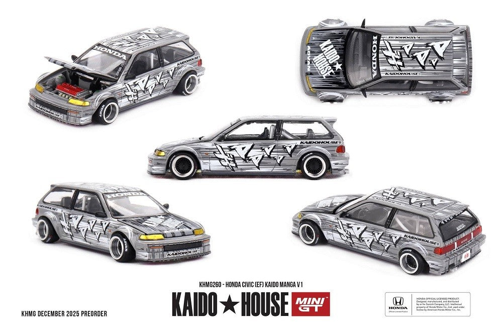Honda Civic (EF) Kaido Manga V1 - Mini GT & Kaido★House 1/64 - KHMG260 Passion Diecast