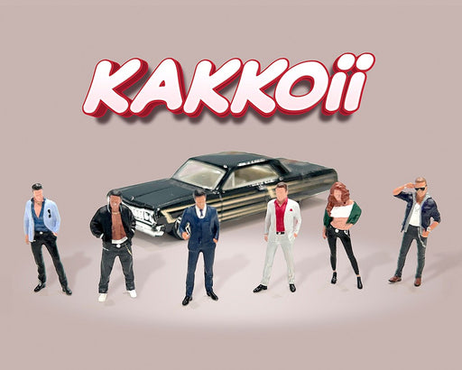 Kakkoii - 6 Piece metal set - American Diorama - 1/64 - AD-2425 Passion Diecast