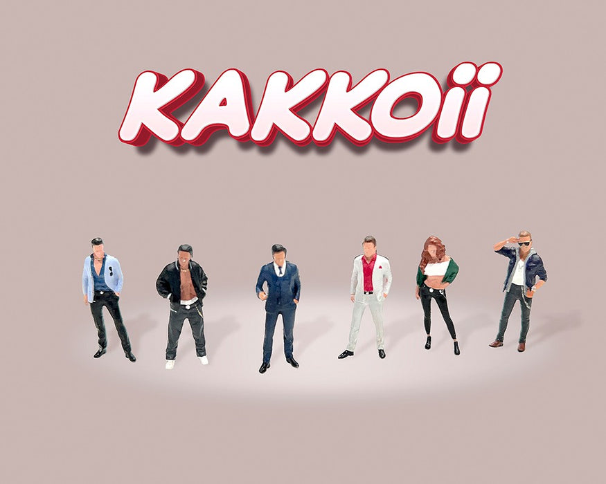 Kakkoii - 6 Piece metal set - American Diorama - 1/64 - AD-2425 Passion Diecast