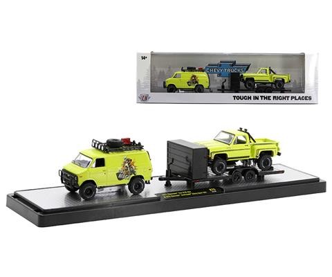 Auto-Haulers Release 70 - 1971 Chevrolet Van G10 & 1976 Chevrolet Scottsdale Sport - M2 Machine - 1:64 - 36000 R70