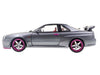 1999 Nissan Skyline GT-R R34 - Silver with Purple Metallic Accents -  Solido  1/18 - S1804310 -  Passion Diecast 