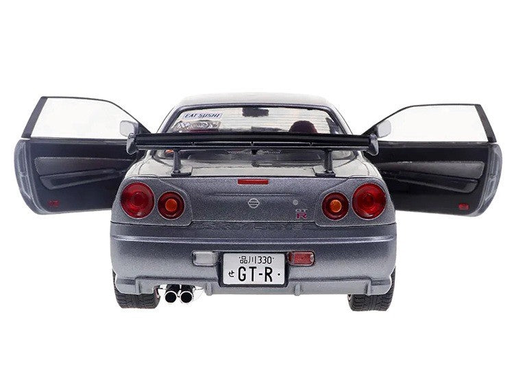1999 Nissan Skyline GT-R R34 - Silver with Purple Metallic Accents -  Solido  1/18 - S1804310 -  Passion Diecast 