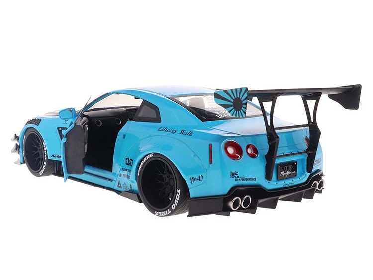 LBWK Liberty Walk 2023 Nissan Skyline GT-R R35 Baby Blue -  Solido  1/18 - S1805817 -   Passion Diecast 