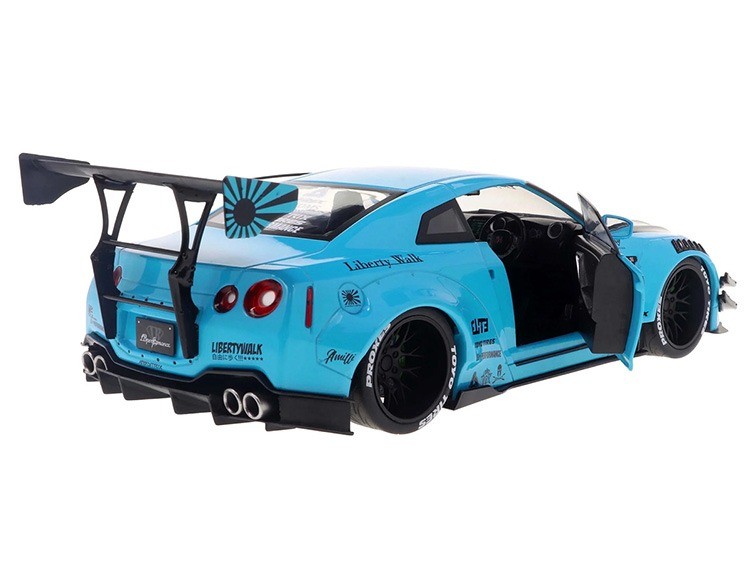 LBWK Liberty Walk 2023 Nissan Skyline GT-R R35 Baby Blue -  Solido  1/18 - S1805817 -   Passion Diecast 