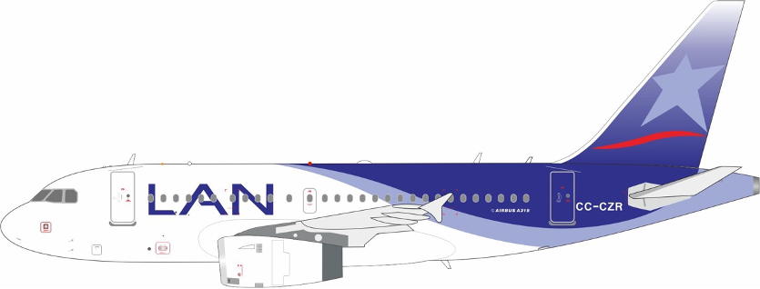 LAN Arilines Airbus A318-121  / CC-CZR / Inflight 200 / 1:200 / IF318LA1125