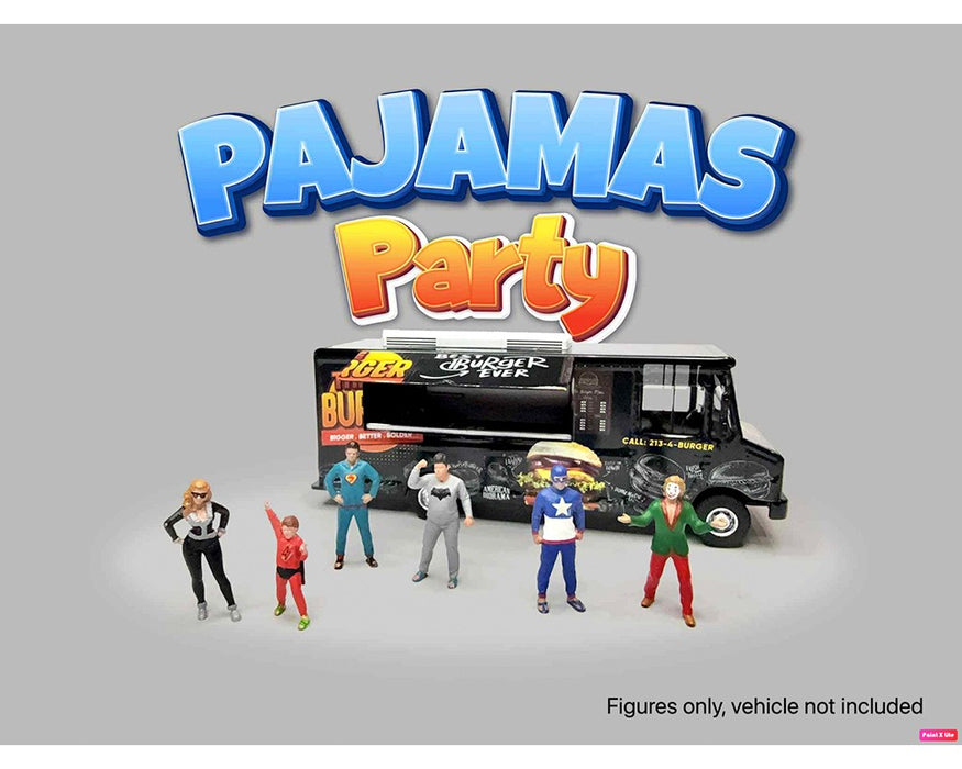 Pajamas Party - 6 Piece metal set - American Diorama - 1/64 - AD-2436 Passion Diecast