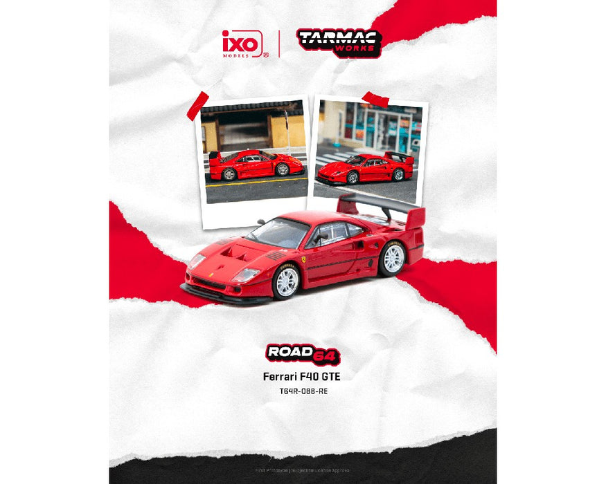 Ferrari F40 GTE - Red - Tarmac Works - 1/64 - T64R-088-RE Passion Diecast