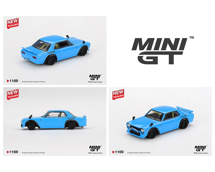 Nissan LB★Works HAKOSUKA - Baby Blue - Mini GT - 1:64 - MGT01169 Passion Diecast