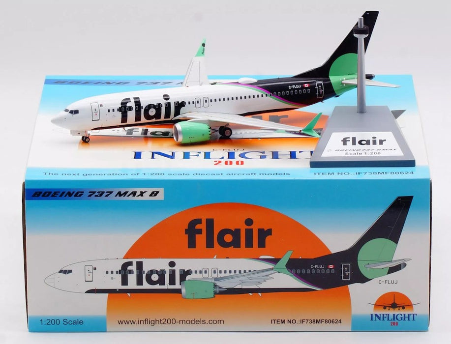 Flair Airlines Boeing 737 MAX8 / C-FLUJ / Inflight 200 / 1:200 / IF738MF80624