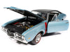 1968 Oldsmobile Holiday Coupe 442 in Code F Teal Frost - Hemmings Muscle Machines - Auto World - 1/18 - AMM1350