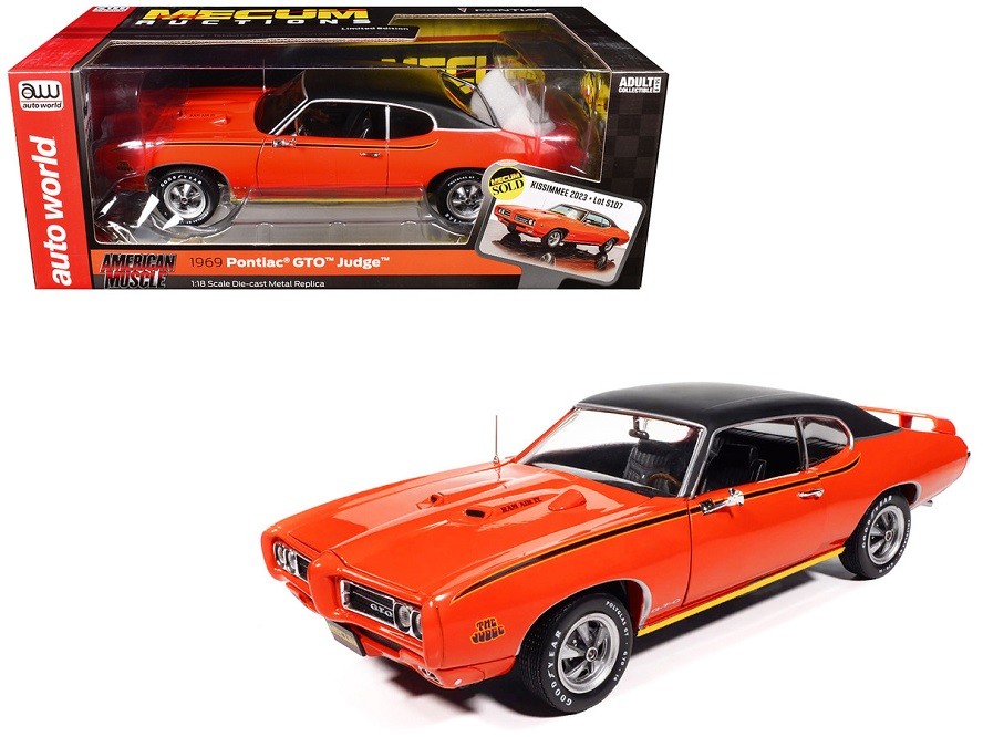 1969 Pontiac GTO Judge in Carousel Red - Mecum Auctions - Auto World - 1/18 - AMM1351
