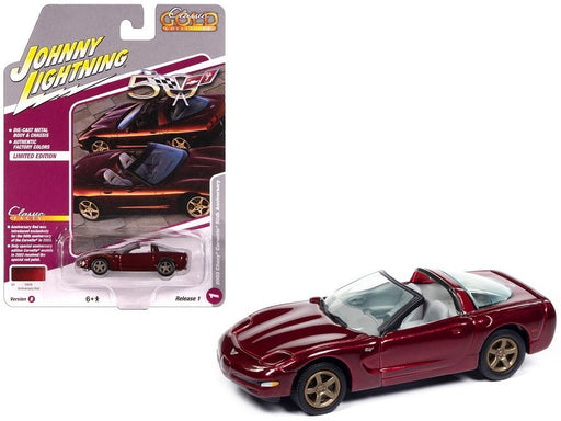 2003 Chevrolet Corvette 50th Anniversary Edition in Anniversary Red - Johnny Lightning 1/64 - JLCG033 B A Passion Diecast