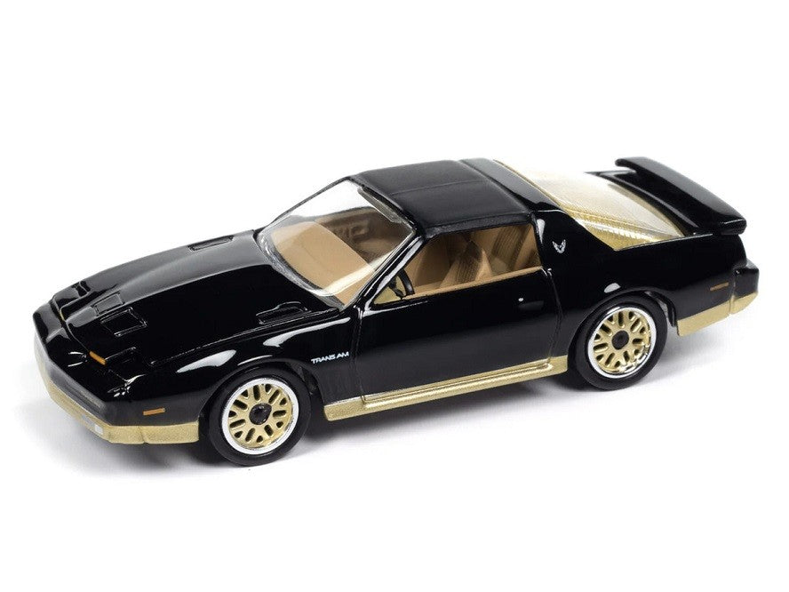 1987 Pontiac Firebird GTA King of the Jungle in Gloss Black - Johnny Lightning 1/64 - JLMC034 B E Passion Diecast