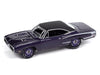 1970 Dodge Coronet Super Bee Plum Crazy Metallic Black Top and White Stripes - Johnny Lightning 1/64 - JLMC034 B E