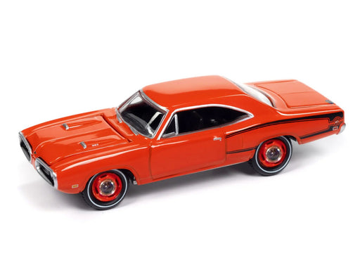 1970 Dodge Coronet Super Bee Hemi Orange with Black Stripes - Johnny Lightning 1/64 - JLMC034 A E